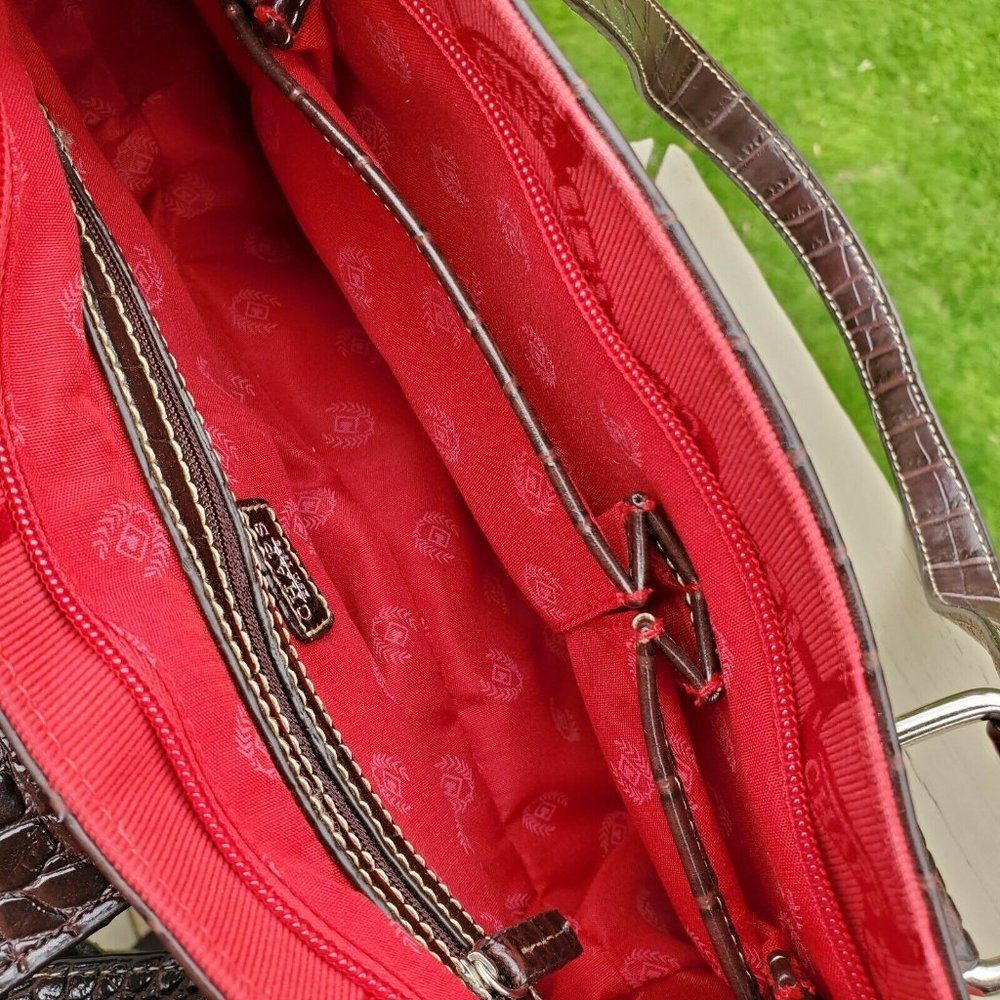 NEW Chaps Stirrup Bridle Buckle Newbury Street Red Style 50617 CP Purse Handbag - Picture 10 of 10